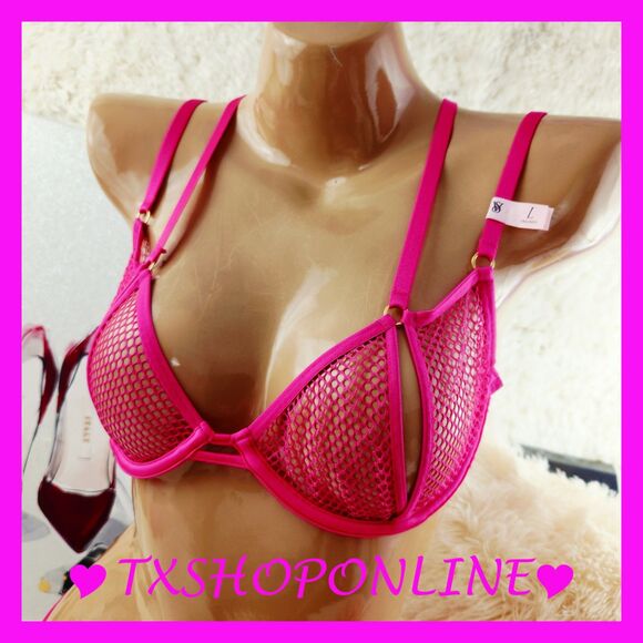 💗👙Victoria Secret Fishnet Open Cup Low-Cut Demi Bra & Thong Set👙💗 - Picture 8 of 8